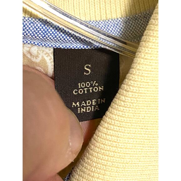 Tasso Elba Light Yellow Polo Shirt Mens S Preppy Casual Classic Pastel Spring - Picture 5 of 7